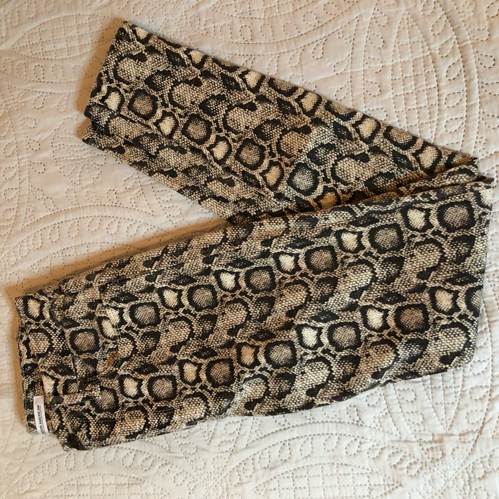 Good American snake print good legs skinny jeans